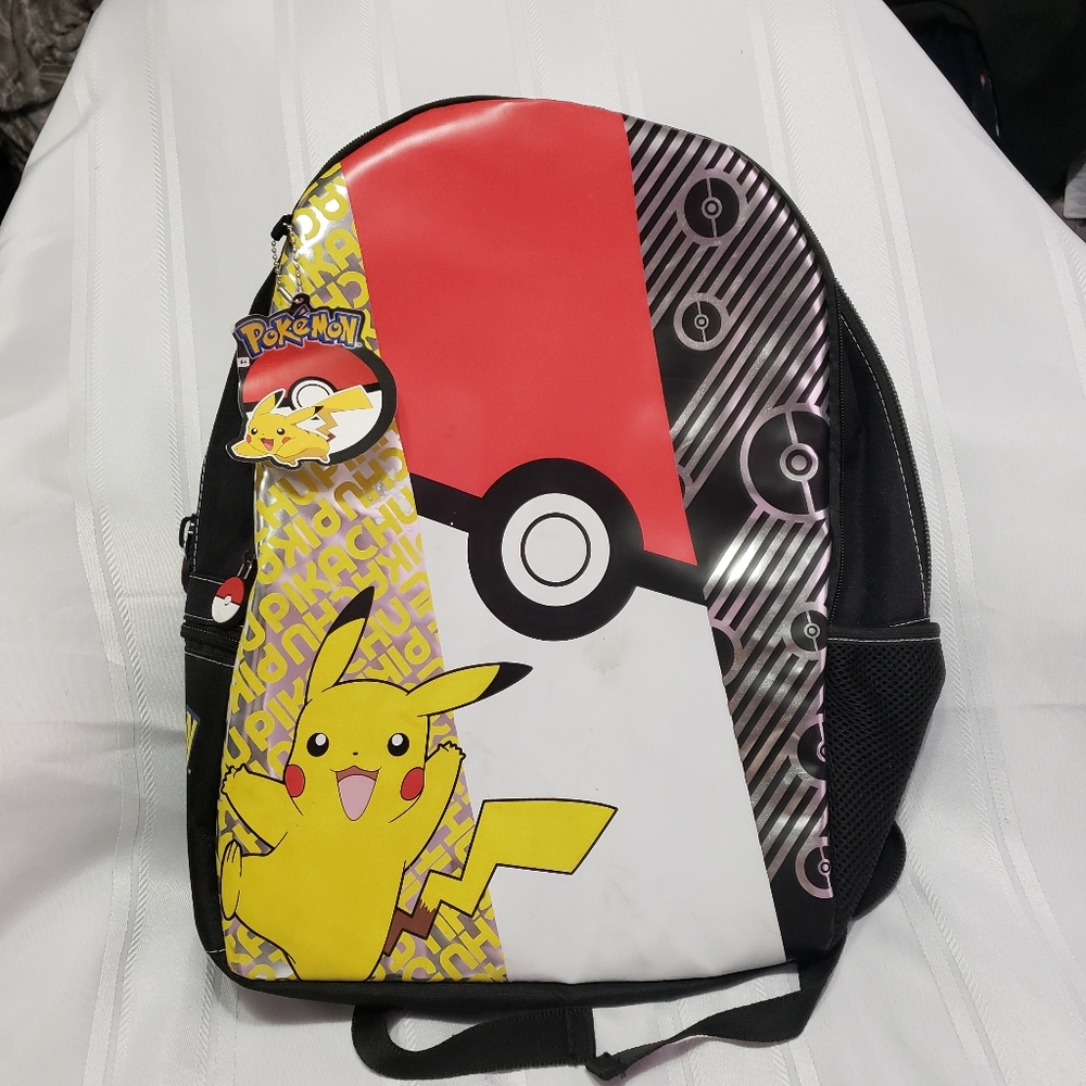 Pokemon Pikachu 17" Backpack School Book Bag Tote